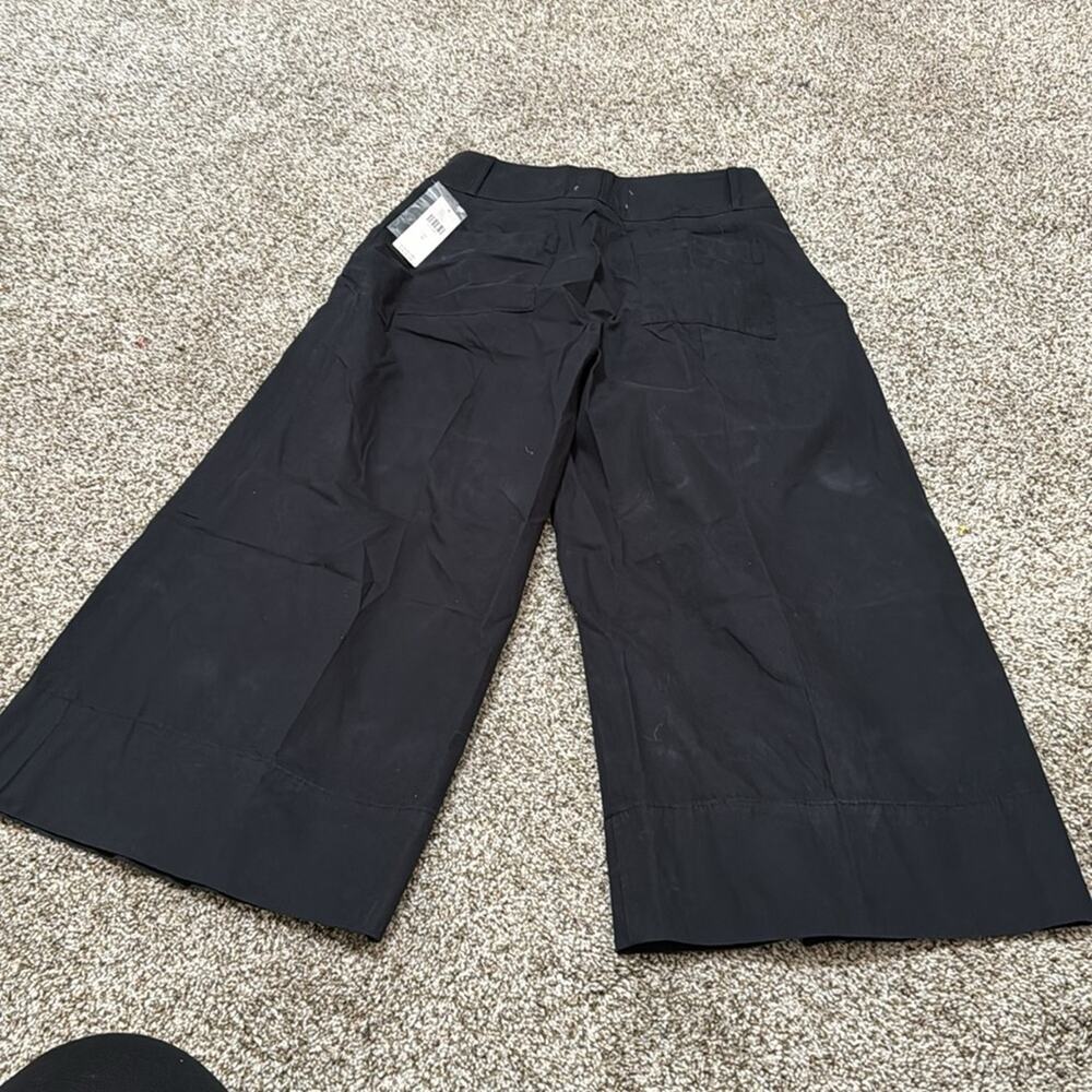 ANTHROPOLOGIE Women's Cropped Wide-Leg Trousers Size 0 In Black - Picture 15 of 16